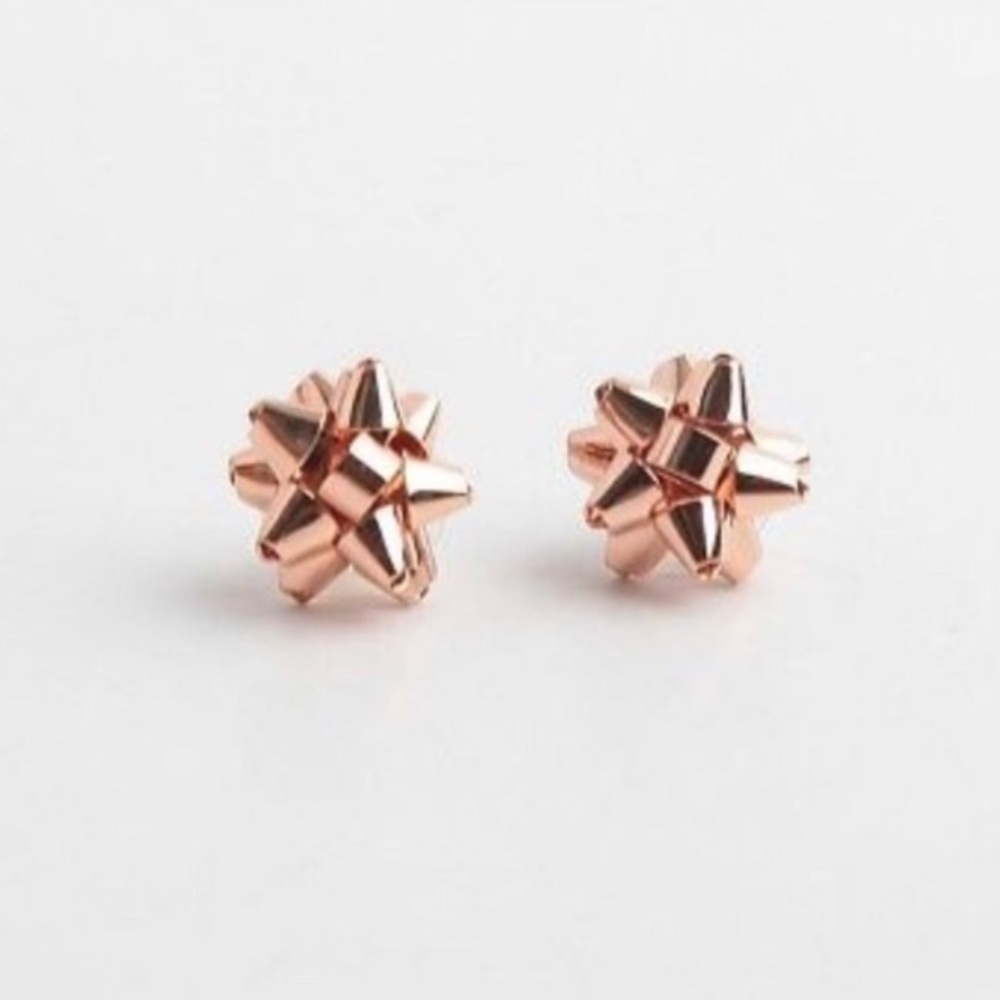 Kate Spade Rose Gold Bow Earrings